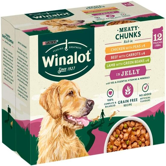 Winalot Dog Food Pouches mixed in Gravy 12x 100gram