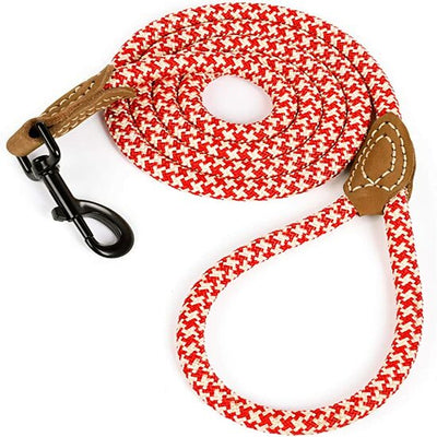 Highly Strong Reflective Round Nylon Rope Pet Dog Leash with Comfortable Padded Handle