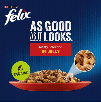 FELIX® As Good As it Looks Meaty Selection in Jelly! Wet Cat Food