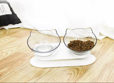 Cat Ear Double Feeder Bowls