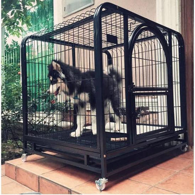 Heavy Duty Dog Cage With Rollers