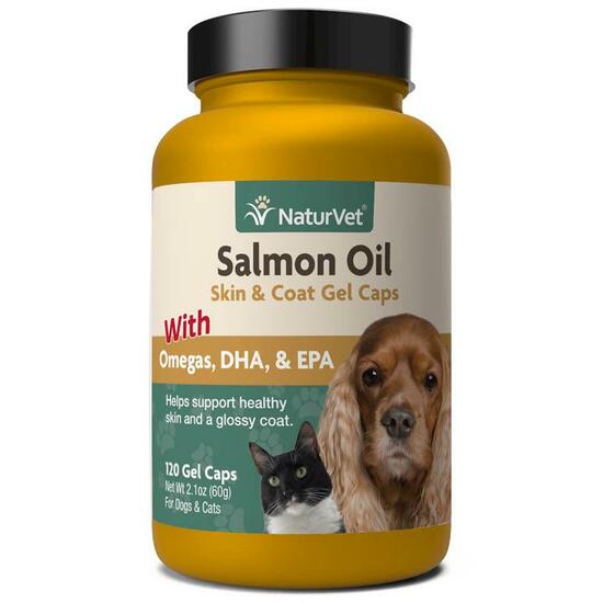 NaturVet Salmon Oil Skin & Coat Gel Caps